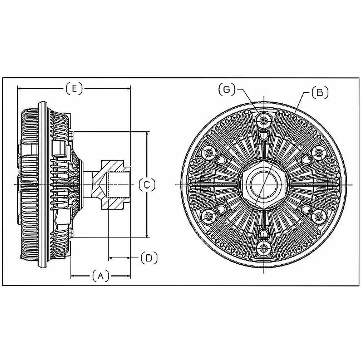 010020914 - Brog Warner - Borgwarner Viscous Fan Clutch