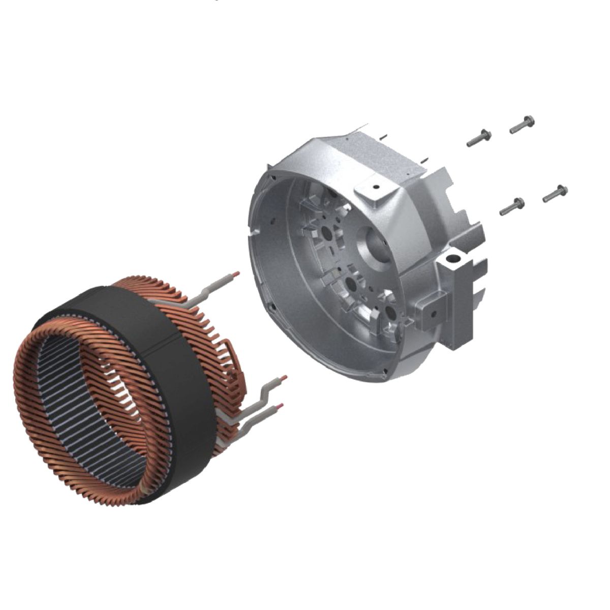 10524482 Delco Remy 55Si Alternator Re Frame & Stator Assembly