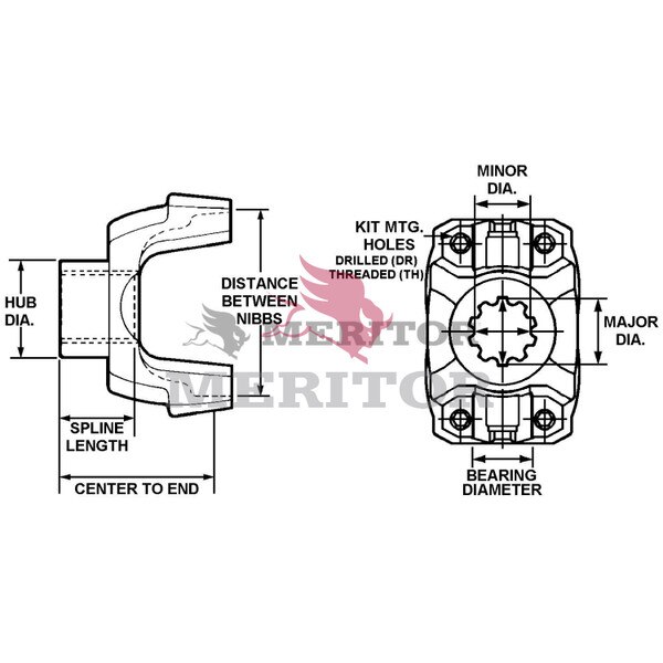 170TYS381A Meritor End Yoke