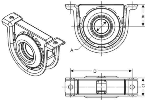 210433-1X - Dana - Center Bearing