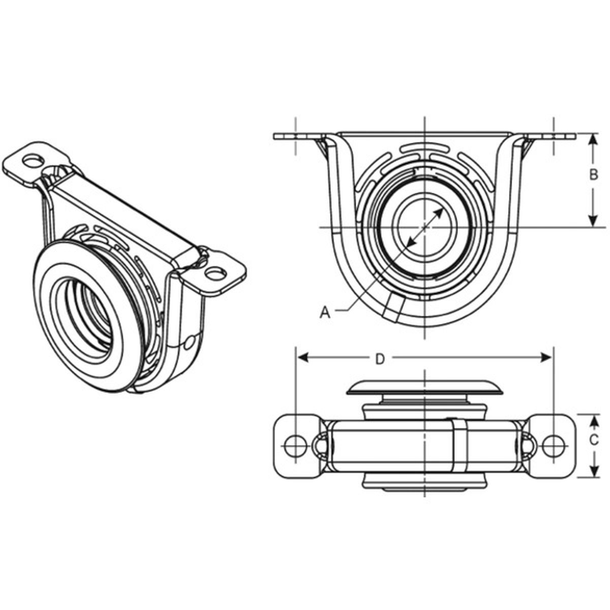 210866-1X - Dana - Timken Center Support Hanger Bearing