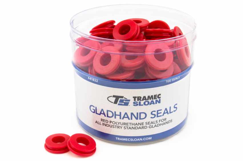 10 Pair Polyurethane Gladhand Seals With Stainless Steel Screens - Red/Blue