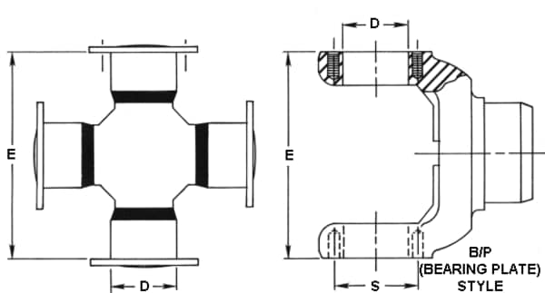 5-281X - Dana - Spicer U-Joint 1810 Series Bp Style 5-281X - Dana - Spicer U-Joint 1810 Series Bp Style