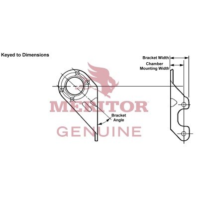 Meritor Genuine Air Brake Chamber Bracket　並行輸入品 Meritor Genuine AY-BKT CHMBR - L543299U1555