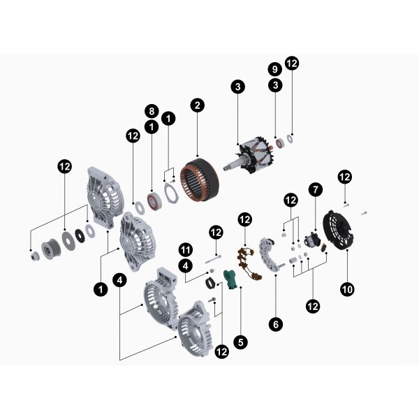 8600253 - Delco Remy - Alternator 28Si 12V 200A