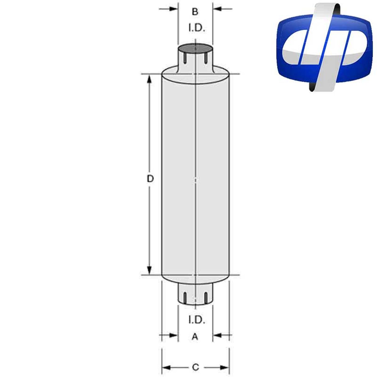 87Q-500-130 - Dynaflex Products - Muffler-10In-5In In 5In Out