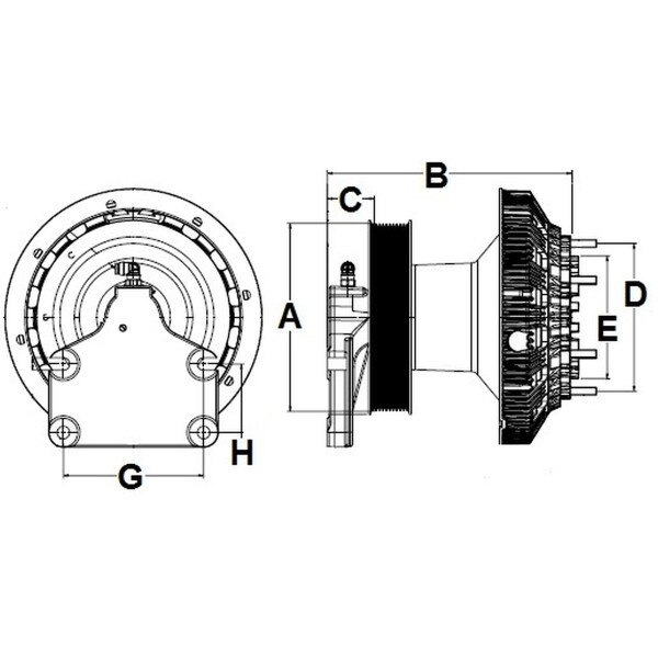 A2080221001 Autocar Fan Clutch, X12 Engine