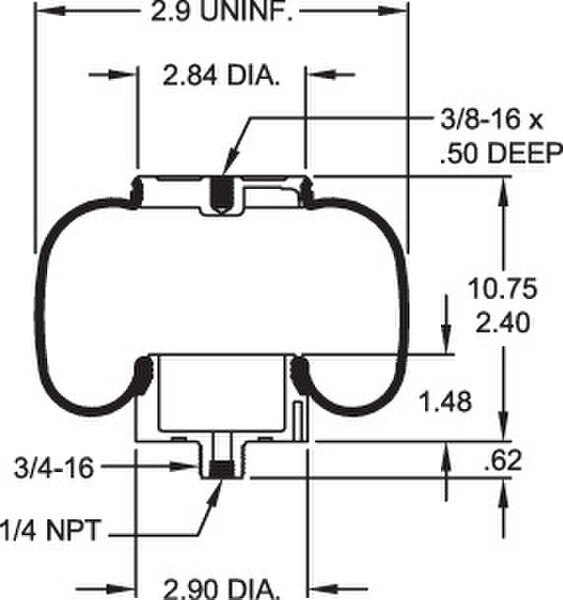W023587092 Firestone Kwcsa Sleeve Style Air Spring