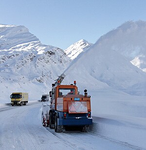 Snow on roads